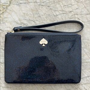 Kate Spade Navy Glitter Wristlet
